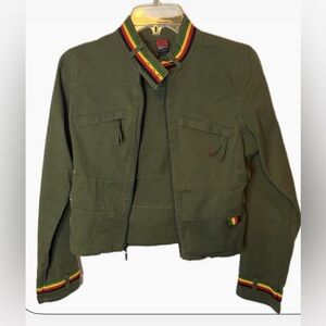 School of Hardknocks Green Jacket with Multicolor Trim